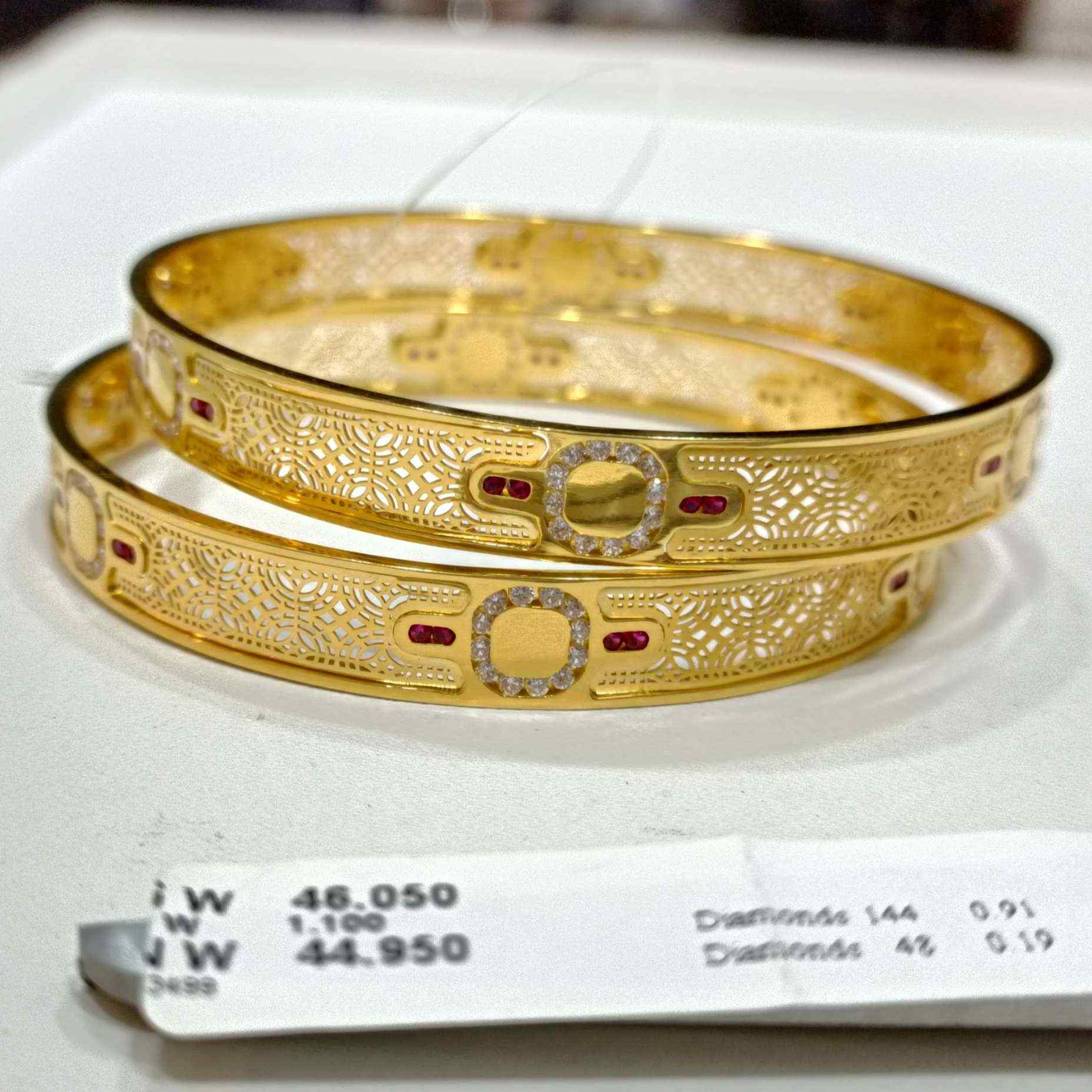 Regal Filigree Gold Kada Set