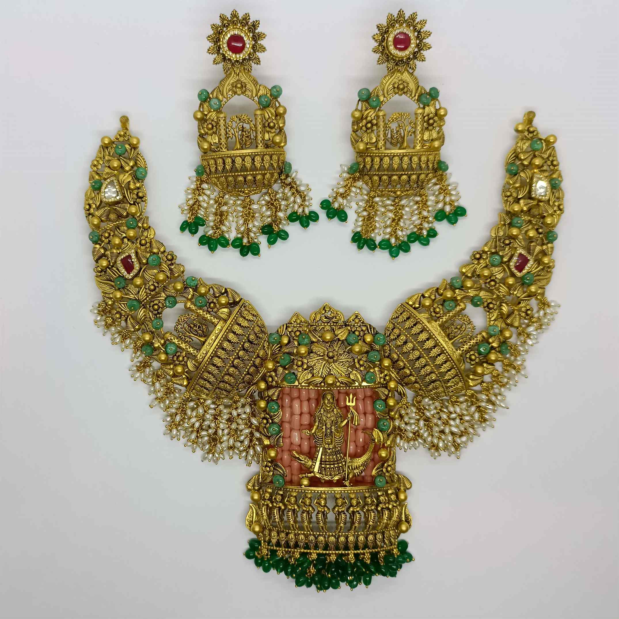 Maa Khodiyar Temple Bridal Necklace Set