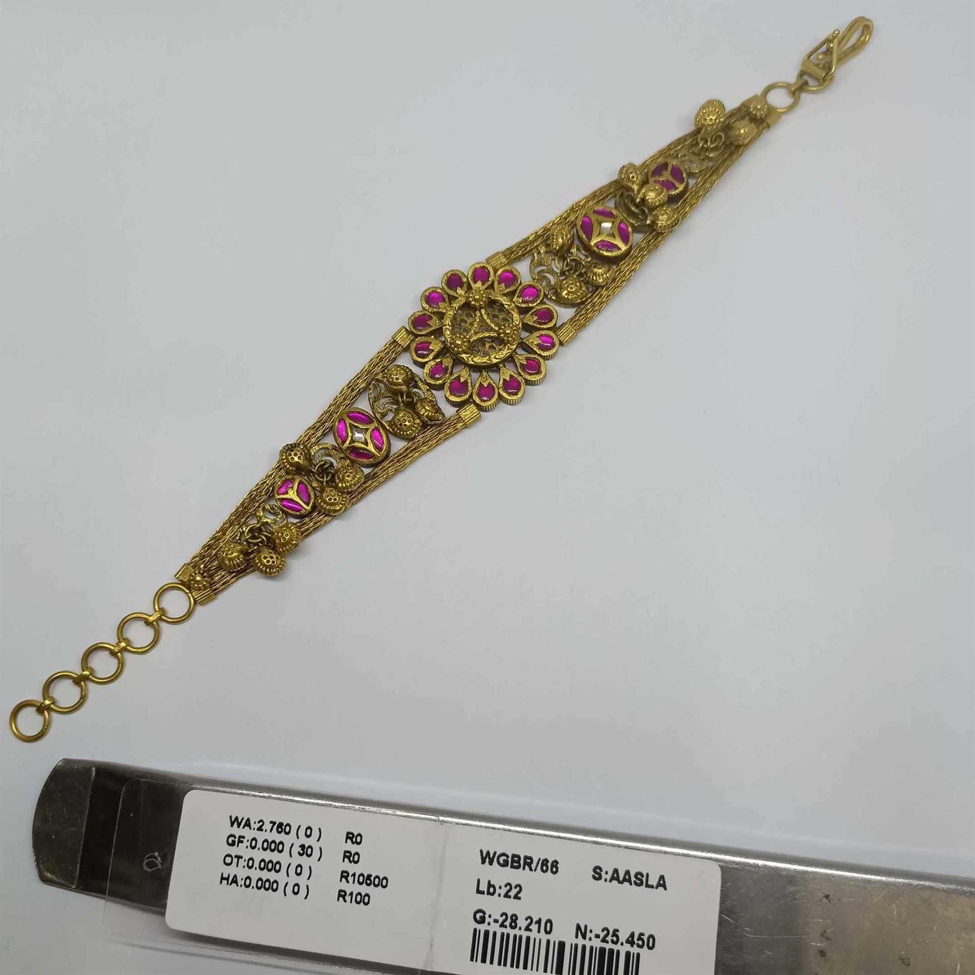 Rajwadi Floral Antique Bracelet